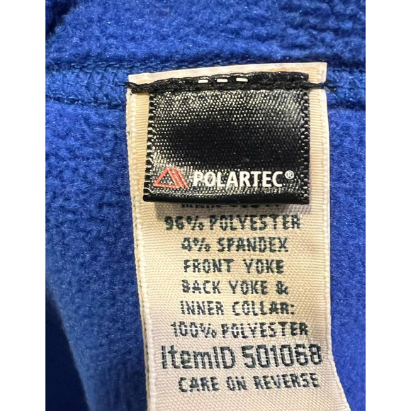 LL Bean Mens Half Zip Blue Fleece Size Small - Picture 4 of 6